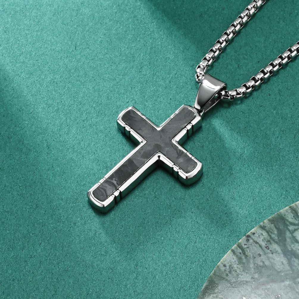 2025 Cross Pendant Men's Fashion Simple Personalized Jewelry Exquisite Gift Necklace