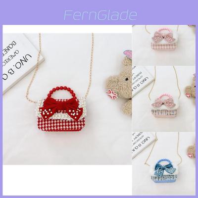 Fashionable Mini Crossbody Bag For Kids With Trendy Chain And Cute Bow Design