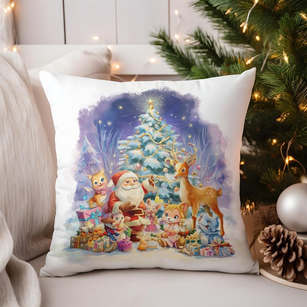 Home Decor Cute Fawn Design Pillow for Cozy Decor Pattern Cushion Cover Suitable for Sofa Bedroom Car Pillow Cover