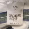 A.P.C. Striped Pattern Long sleeve Cotton shirt S white Men's Used