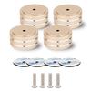 Monosaudio Aluminum Speaker 200kg Weight with Improved Audio Sound Vibration Compatible with 3M Tape and Screw for Home AV and Sound 4-Piece
