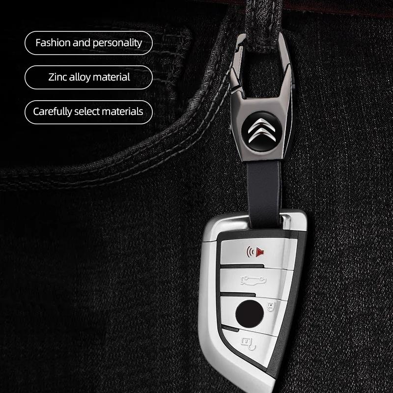 Autoschlüsselanhänger Herren Business Schlüsselanhänger Auto Schlüssel Zubehör Für Citroen C4 C3 C5 C5X e-C4 X e-C3 C-Elysee Berlingo C1 C6 C2 C-Crosser