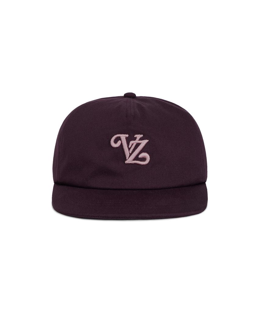Bajal Leaf Vz Monogram 5-Panel Ball Cap Burgundy