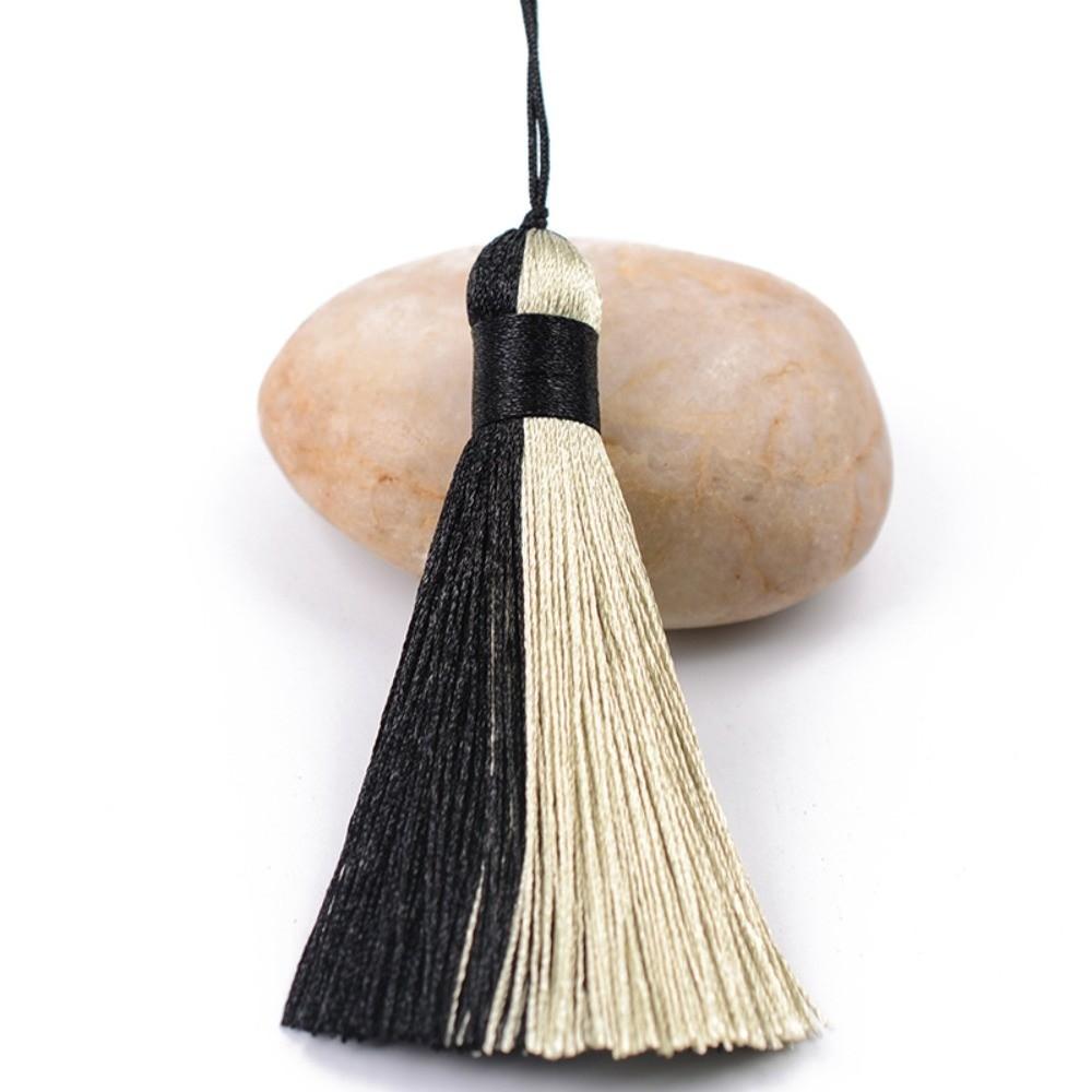 Soft Thread Fringe Tassel Charm Two-Tone Color Gradient Tassel Ornament  For Jewelry DIY