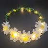 Luminous Flower Crowns Simulation Rose Flower Glowing Wreath Vintage Wreath Headband  For Bride