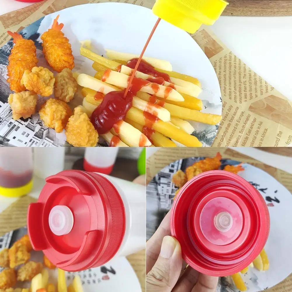 Double Head Sauce Bottles Big Capacity Plastic Squeeze Bottles 16oz 20oz 24oz Portbale Tomato Catchup Dispenser Picnic Cooker