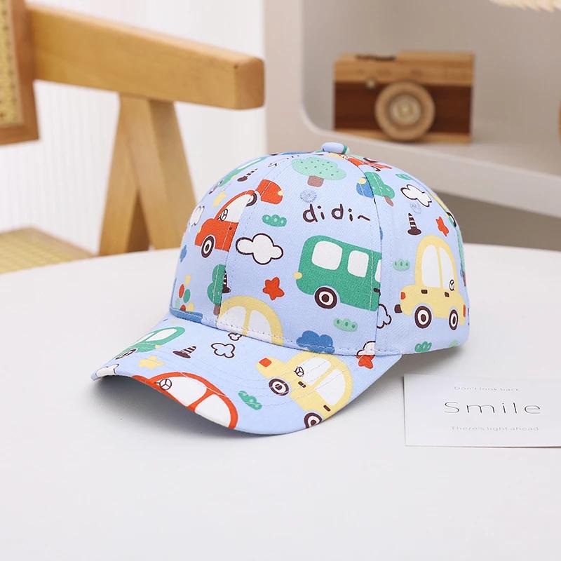 Summer Children Snapback Hat Cartoon Baby Girls and Boys Visor Cap Outdoor Baby Baseball Cap Toddler Sun Hats for Kids