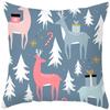 Cartoon Elk Forest Animal Christmas Tree Christmas Tree Decoration Pillow Set Bedroom Sofa Restaurant Office Pillow Sleeve