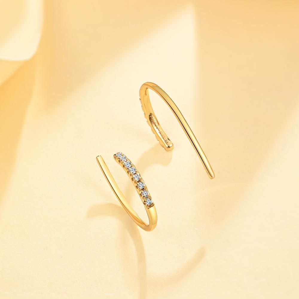 Bolaijewelry Σκουλαρίκια με διαμάντια με γάντζο 925 ασήμι 925 για γυναικεία μόδα Καλοκαίρι 2023 νέο