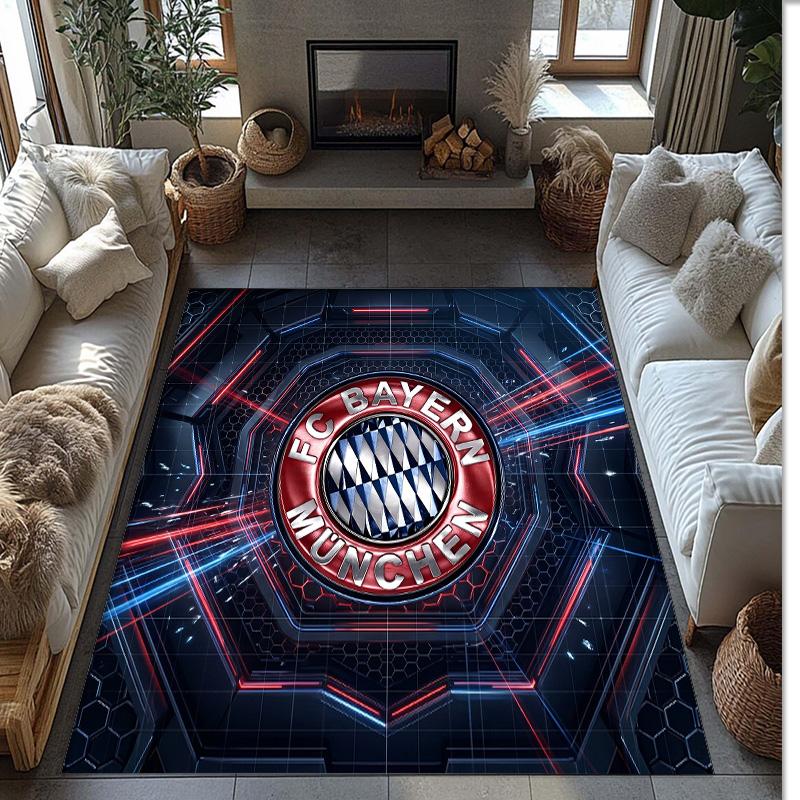 Bayern Munich Printed Flannel Area Rug Non Slip Soft Polyester Floor Carpet Indoor Decor Mat for Bedroom Living Room Sofa Game Room Home Decoration