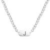 Stainless Steel Oval Pendant Classic A-Z Initial Letter No-fading Link Chain Necklaces for Men Women Fashion Minimalist Jewelry