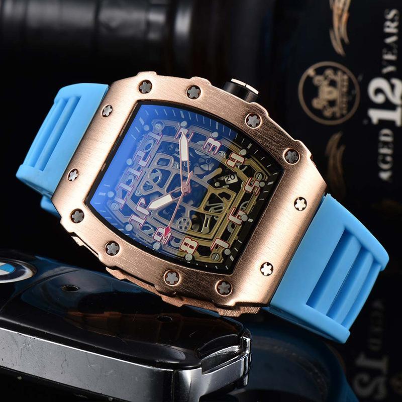 New Hollow Non-mechanical Pointer Single Calendar Unisex Quartz Watch Barrel Watch