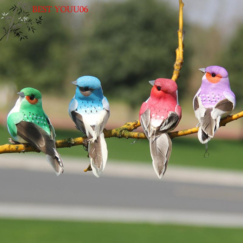 (YOUU06)1 piece of realistic feathered bird, colorful foam bird, for garden and landscape decoration, craftwork.