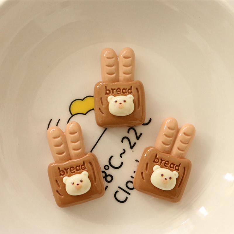 10Pcs New Cute Animal Bear, Cake, Chocolate Resin Cabochon Scrapbooking Diy Jewelry Hairpin Craft Decoration Accessories A82