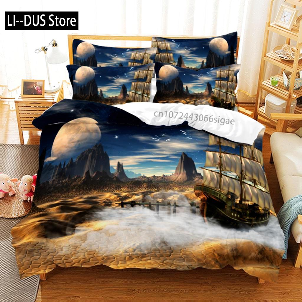 Aurora And Stars Bedding Set Duvet Cover Set 3d Bedding Digital Printing Queen Size Bedding Set Fashion Design