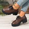 Anti-slip Shoes - New Thick-soled Women's Chunky Heels Shoes - Retro Style Shoes