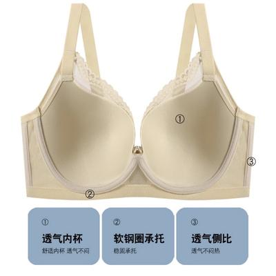 Lace Women's Breasts Close Secondary Breasts Gather Anti-sagging Large Size Bra Full Cup Thin Bra