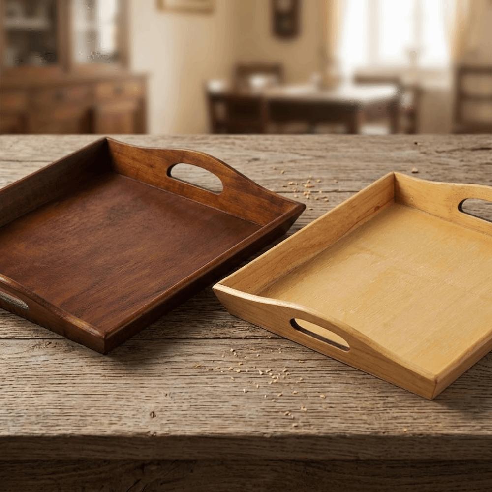 Rectangular Food Serving Tray Smooth Desktop Tray Exquisite Multi Purpose Tray Home Tea Serving