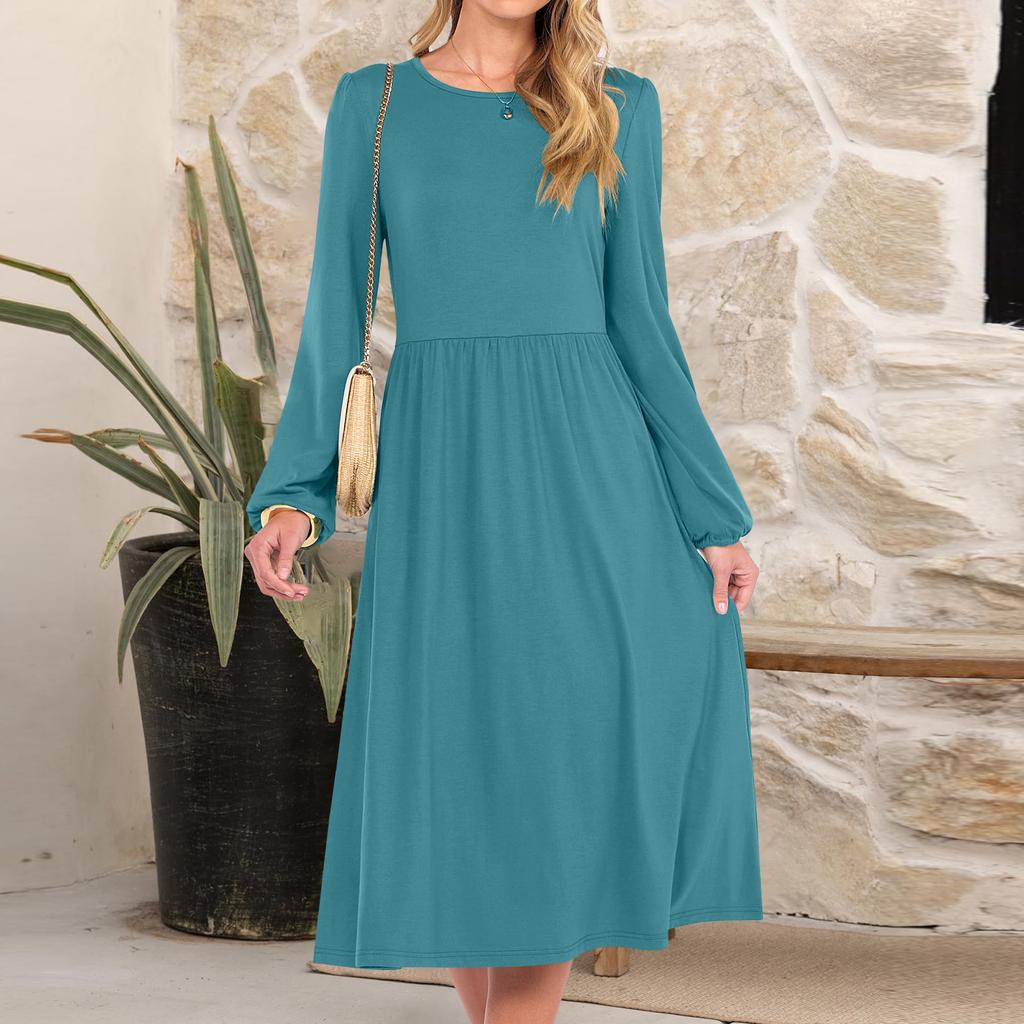 Women's Fashionable Loose Round Neck Dress