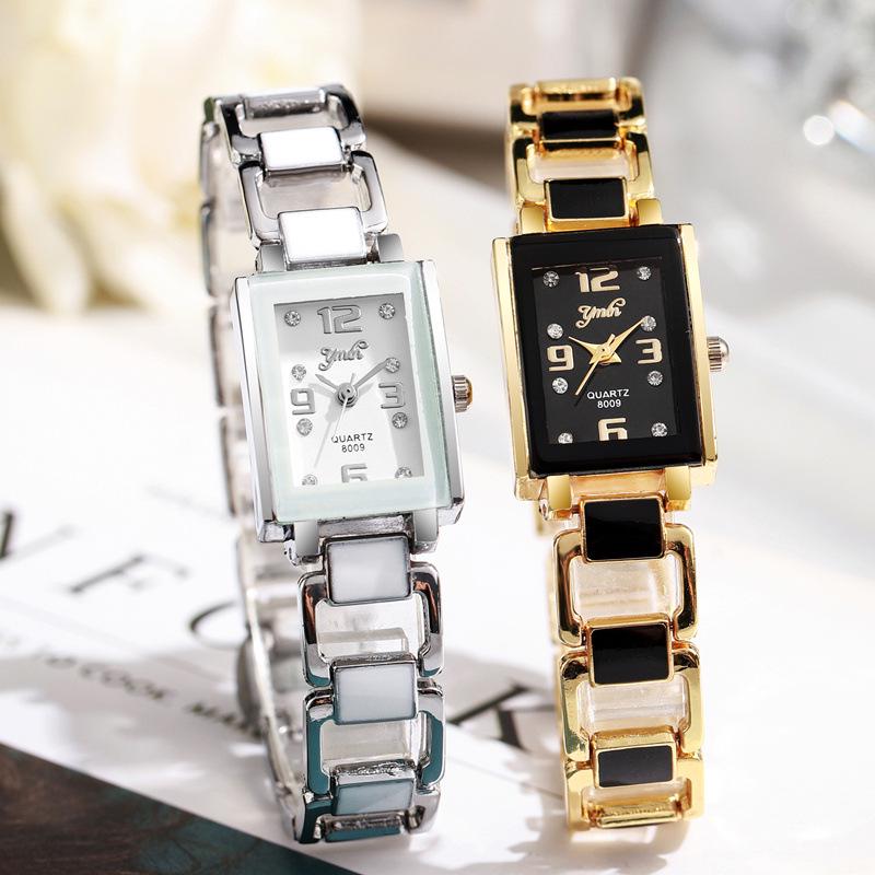 Women's Ceramic Strap Quartz Watch with Luxury Bracelet