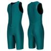 Costum de neopren scurt fără mâneci 2MM cu fermoar frontal pentru scufundări pentru bărbați Înot Snorkeling Surfing Sporturi nautice Albastru închis XL