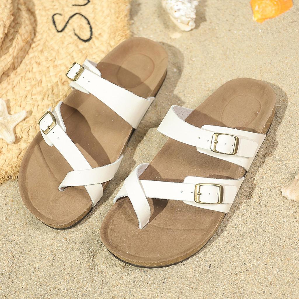 22 years old new set of toes retro large size slippers double-breasted buckle open-toed sandals