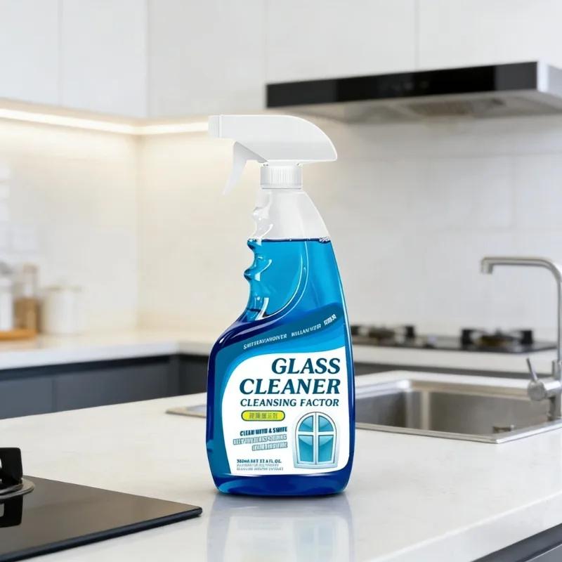 Car Bathroom Shower Room Living Room Cleaner 500ml Glass Oil Film Remover Descaling Solution Stain Dirt Removal No Residue