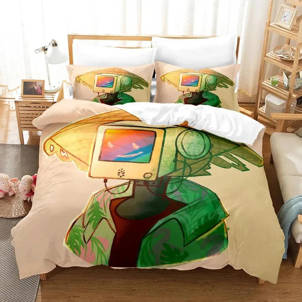 

Stray Game Cat And Momo Bedding Set Single Twin Full Queen King Size Aldult Boys Bedroom Duvetcover Sets Kawaii Anime Bed EU Single(135*200cm)3pcs