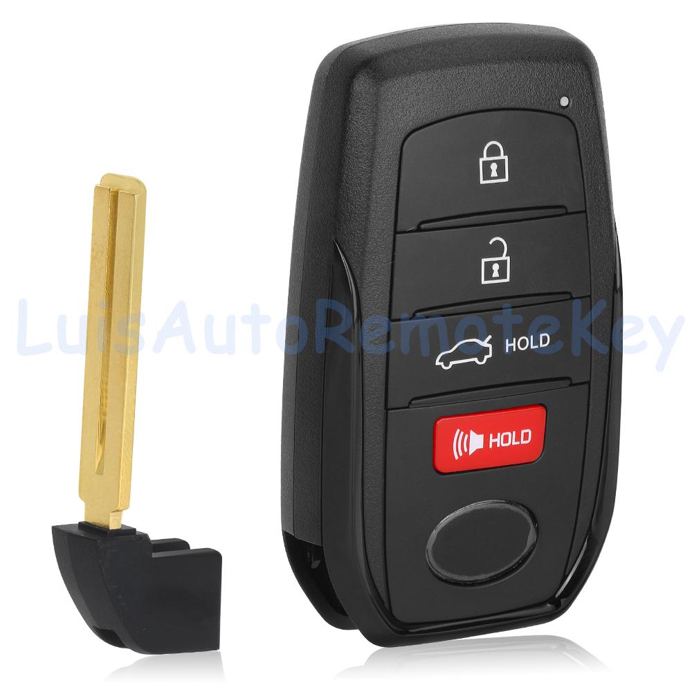 Télécommande intelligente pour clé de voiture 3/4 boutons 314,3 MHz Puce 4A pour Toyota Corolla Cross 2022 2023 2024 2025 ID FCC: HYQ14FBW