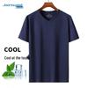 Jeanswest Men's Ice Silk V-Neck Quick-Dry T-Shirt