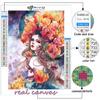 5D Diamond Painting Full Diamond Girls and Flowers Diamond Painting Handmade Diy Diamond Mosaic Painting Home Decoration