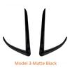 Front Fog Light Cover For Tesla Model 3 2017-2025 Lamps Blade Trim Spoiler Wind Knife Bumper Carbon Fibre Pattern ABS Tuning