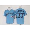Toronto Blue Jays 27 Baseball Jersey Loose Fit Button-Up Shirt Men Sports Fan Apparel