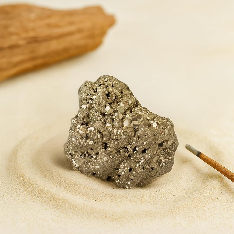 Astrotalk Natural Pyrite Stone (50?75g) for Wealth, Financial Growth & Confidence, Vastu Crystal for Home, Energized by Astrologers