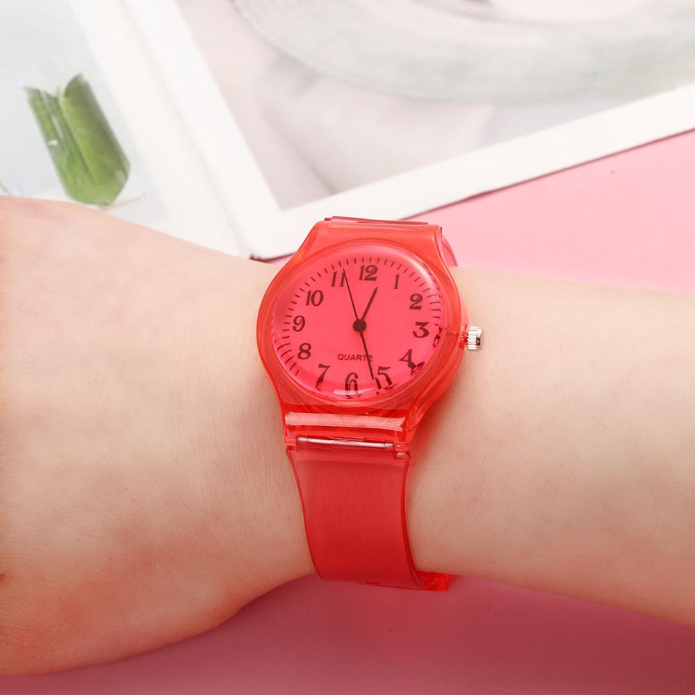 Practical Gifts Women Jelly Quartz Watch Silicone Wristwatch Candy Wrist Watch Student Clock