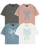 WILDROCK Hollysheesh Ribbon Graphic Pigment Crop Short Sleeve T-Shirt_6 Col (A Type)
