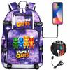 3 Piece School Backpack Set for Students Large Capacity Oxford Cloth Schoolbag with Shoulder Strap and Pencil Case