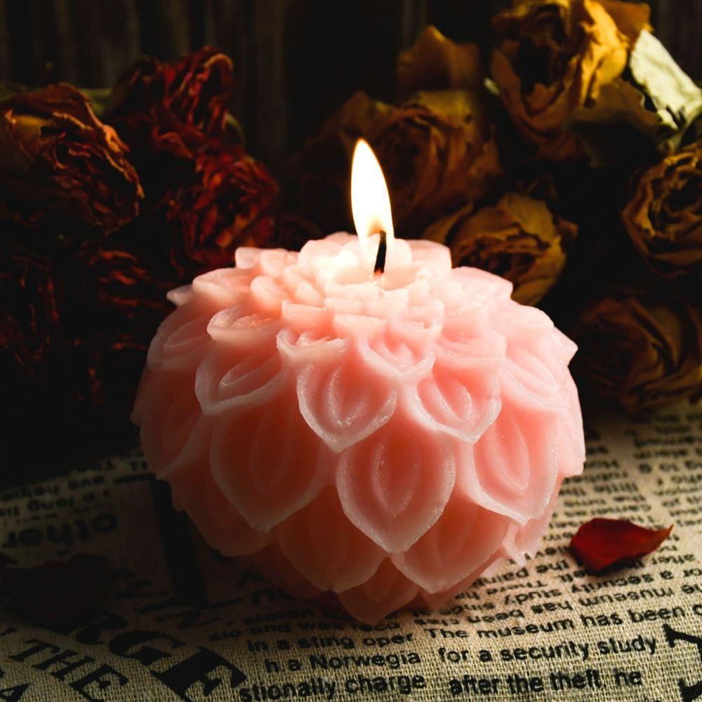 

3D форма для мыла, цветок, шар, силиконовая форма, эпоксидная смола, лотос, свеча, домашний декор белый