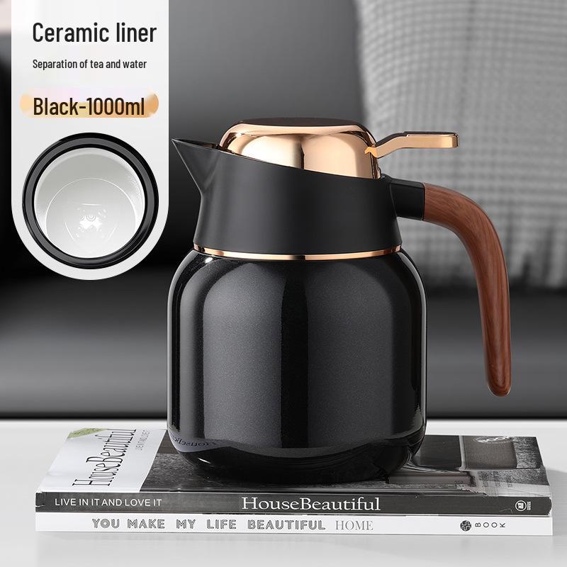 Large Capacity Steaming Teapot, Stainless Steel with Ceramic Coating, Tea-Water Separation, Heat Preservation, Ideal for Brewing Old White Tea At Home