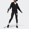 (WMNS) Adidas Sportswear Wrapped 3-Stripes Full-Zip Hoodie Asia Sizing 'Black White' Women's GL0339