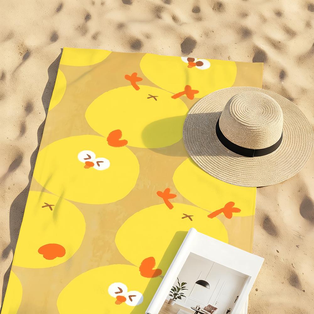 Cartoon Dun D-Dun C-Chicken Towel Soft Pool Gift For Travel Gym Shower Camping Quick Dry Sports Large Beach Towels