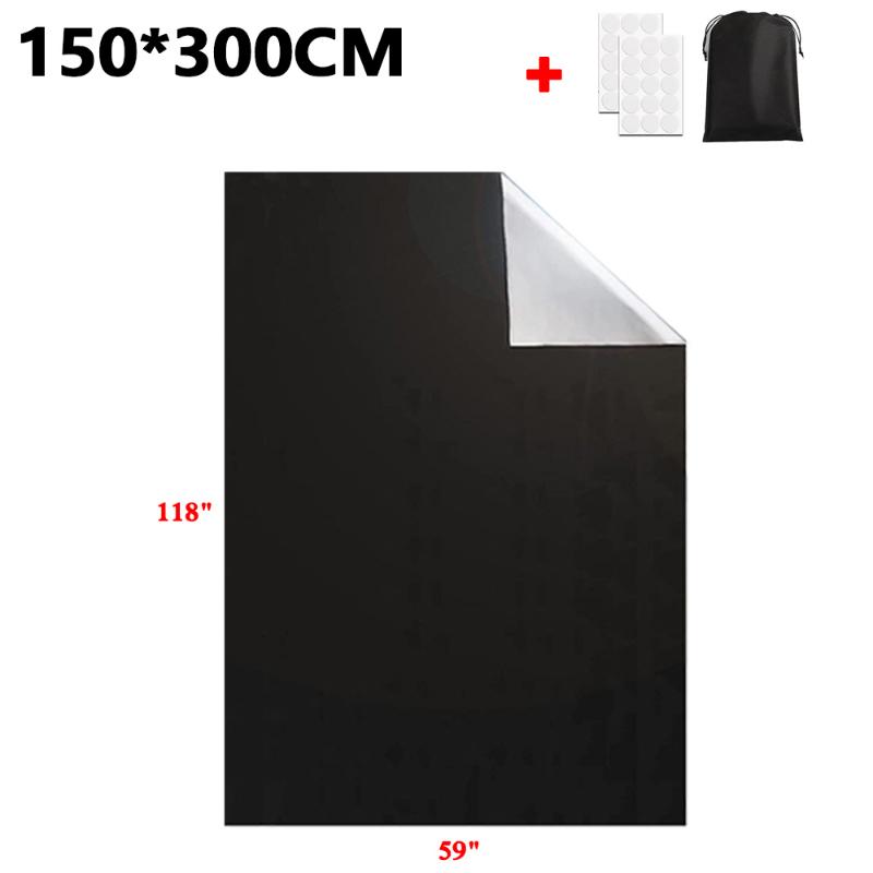 Portable Blackout Blind Window Thermal Insulated Kitchen Curtains Stick On DIY