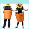 Sunflower Pot Plant Cosplay Costume For Stage Performance