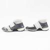 Very Good CHANEL Sneakers COCO Mark Logo Knit Sneakers/socks Gray Women 37.5 Used