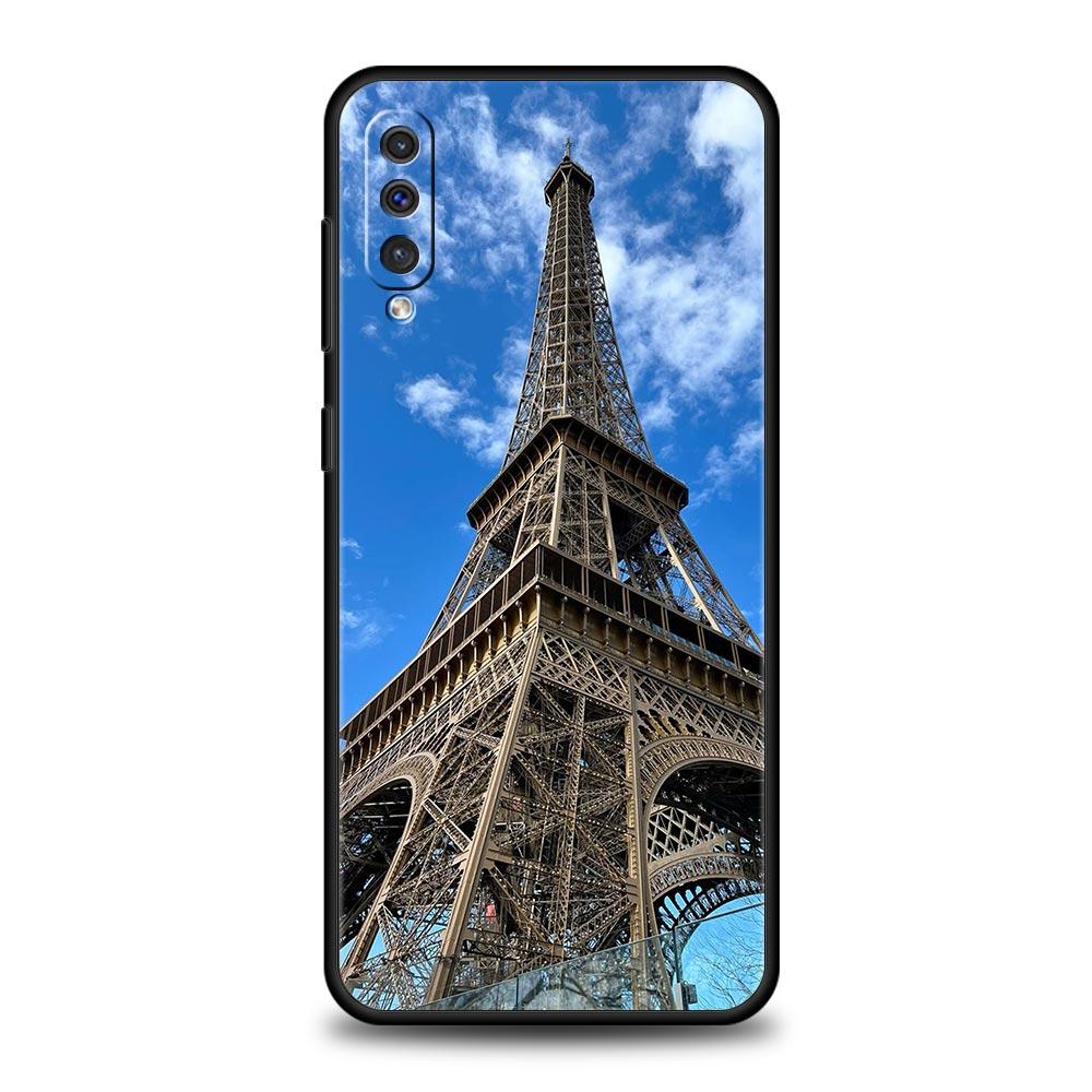 

Case For Samsung A56 A36 A26 A24 A12 A14 A16 A50 A70 A20E A22 A40 A34 A54 A42 A52 5G A04s A06 Cover Red Umbrella Eiffel Tower Galaxy A22