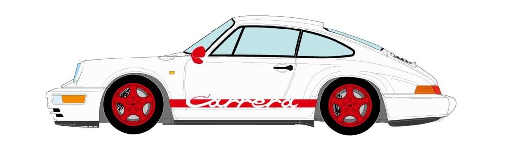 VISION 143 Porsche 911 (964) Carrera RS 1992 WhiteRed Stripe Finished Product