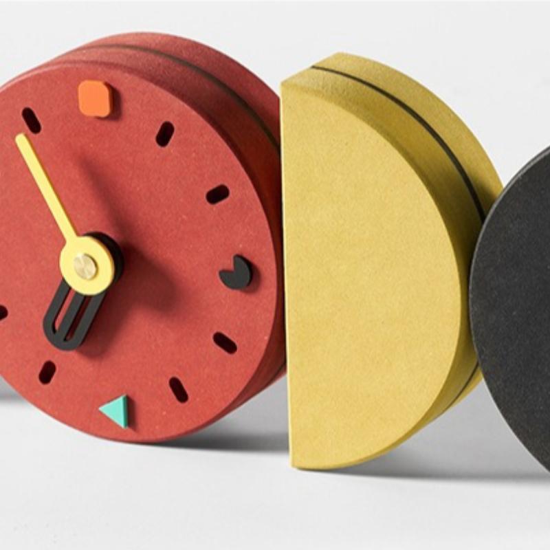 Creative Balance Art Desk Clock Color Texture Desktop Ornament Table Clock Decor Room Light Luxury Home Decor Dekorasi Ruma