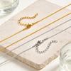 Vnox Minimalist Trendy 1mm Gold Plated Round Snake Chain Necklace Stainless Steel Link Chain Necklace Gifts Jewelry No Fade