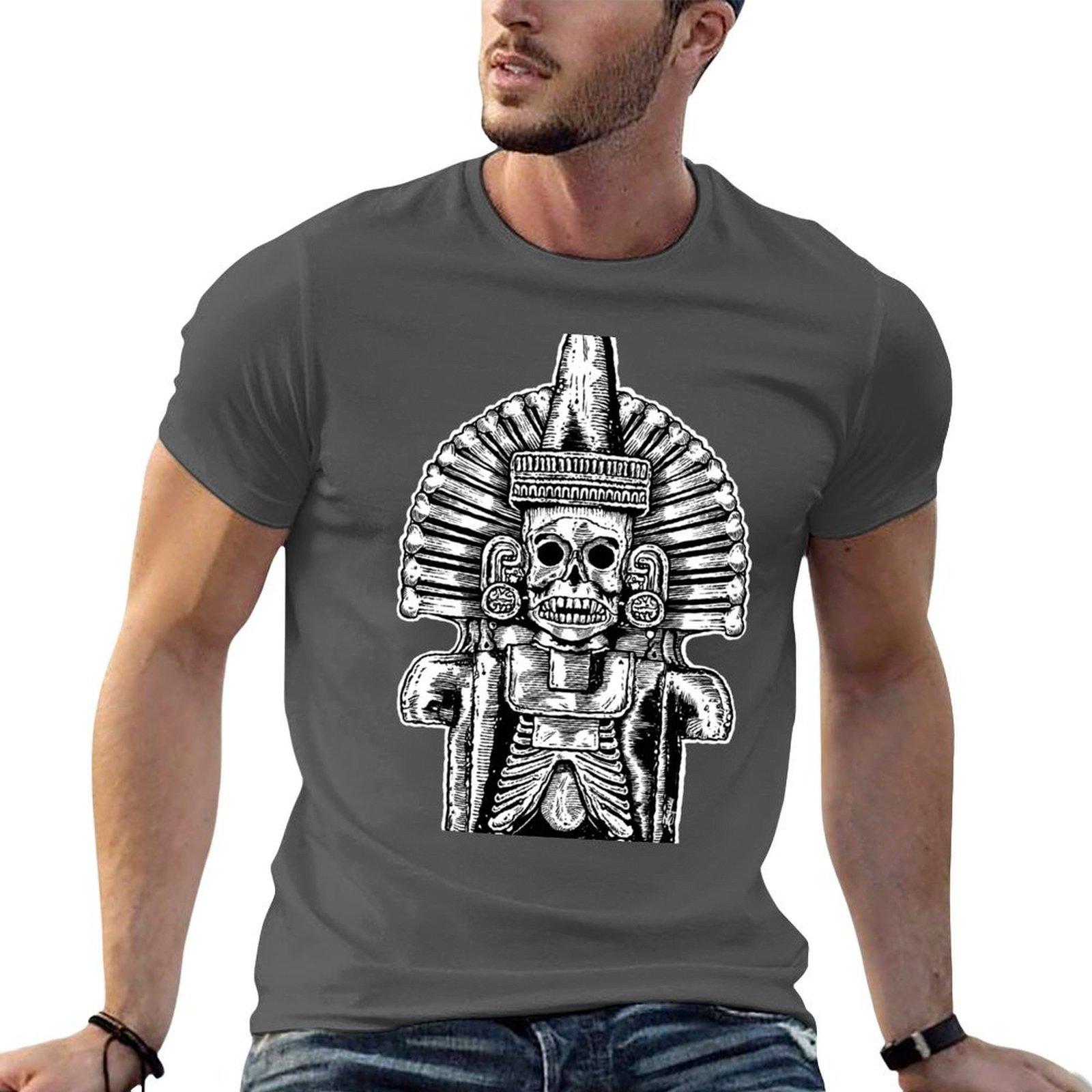 Mictlantecuhtli Aztec Death God TShirt man t shirts for men casual graphic t shirts for man TShirt 4XL