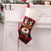 Candy Storage Bags for Christmas Red Black Plaid Stocking, 3D Cartoon Santa/Snowman/Elk/Penguin Patterns Design, Decorative Socks Winter Holidays